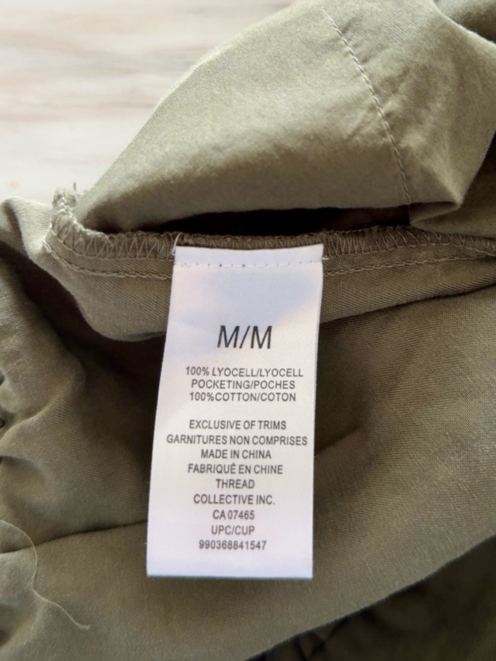 GREEN TWILL DRAWSTRING PANT SIZE M - Picture 10 of 11